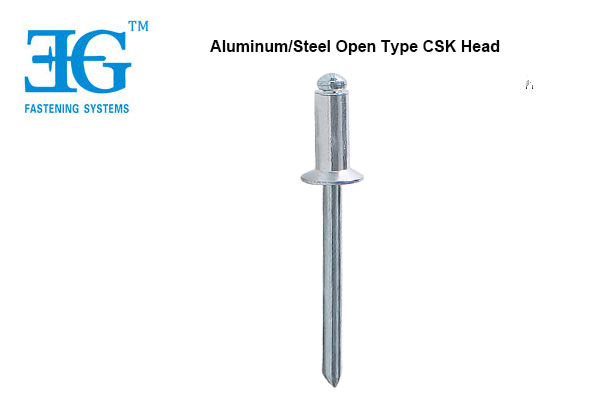Aluminum/Steel Open Type CSK Head