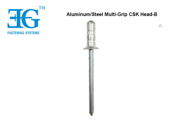 Aluminum/Steel Multi-Grip CSK Head - B